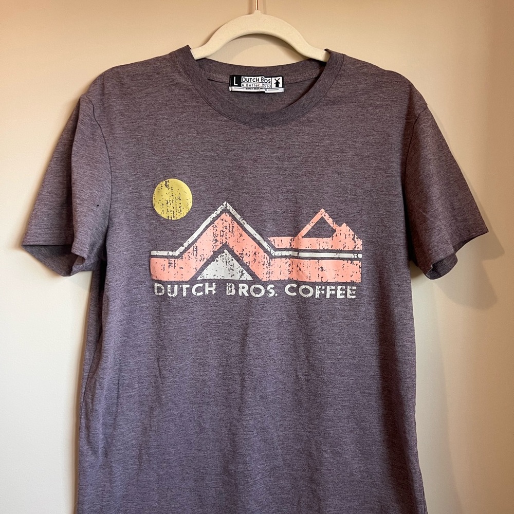 Dutch Bros Coffee Graphic T-Shirt - Purple and Pink
